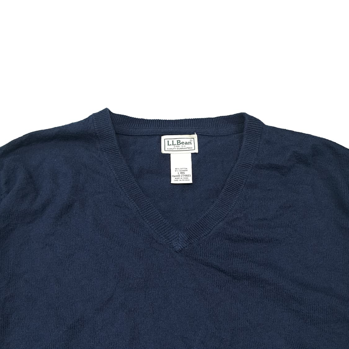 CL033 엘엘빈 캐시미어 블렌드 코튼 브이넥 니트 상품이미지2