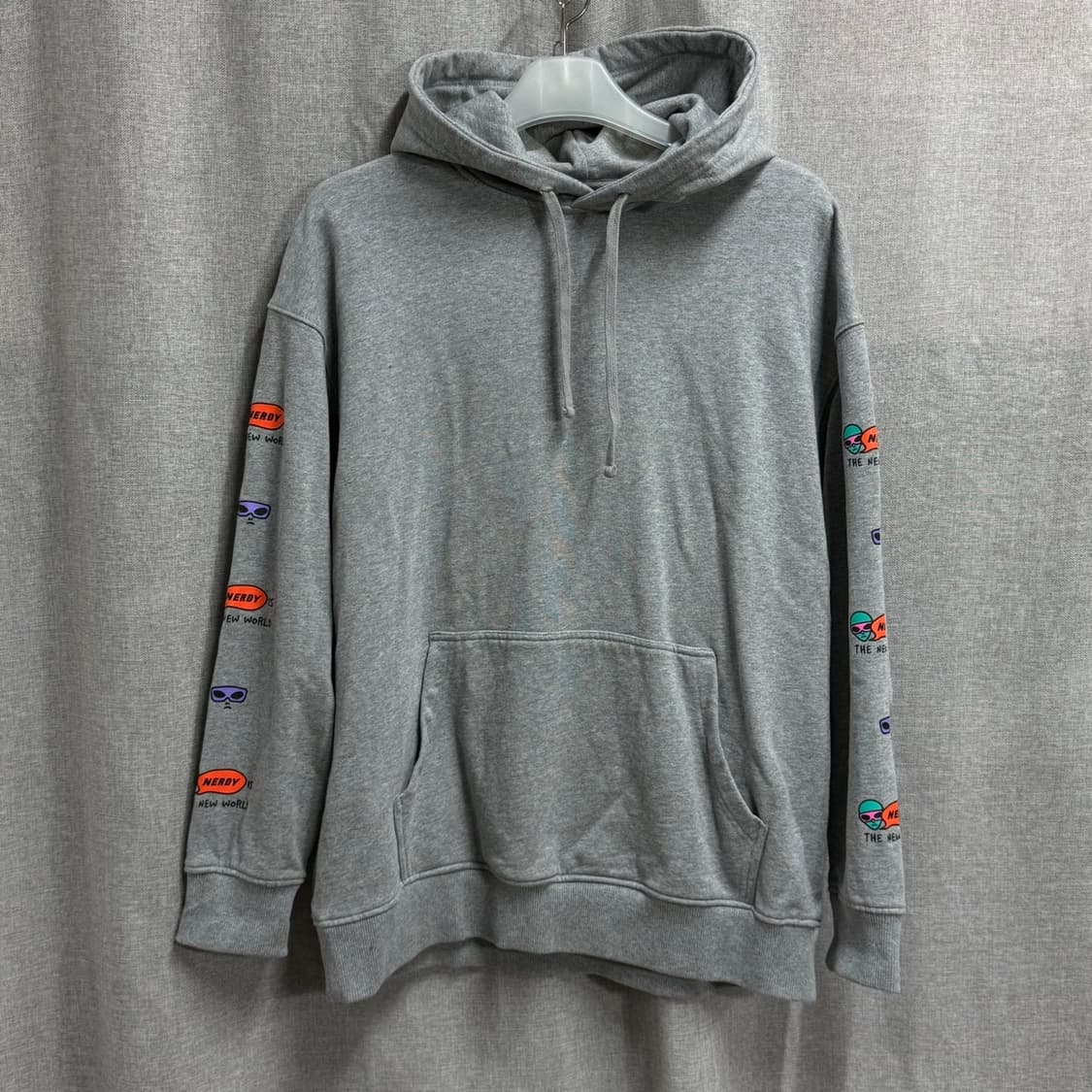 [F] 널디 루즈핏 New World 코튼 긴팔 후드티 상품이미지1