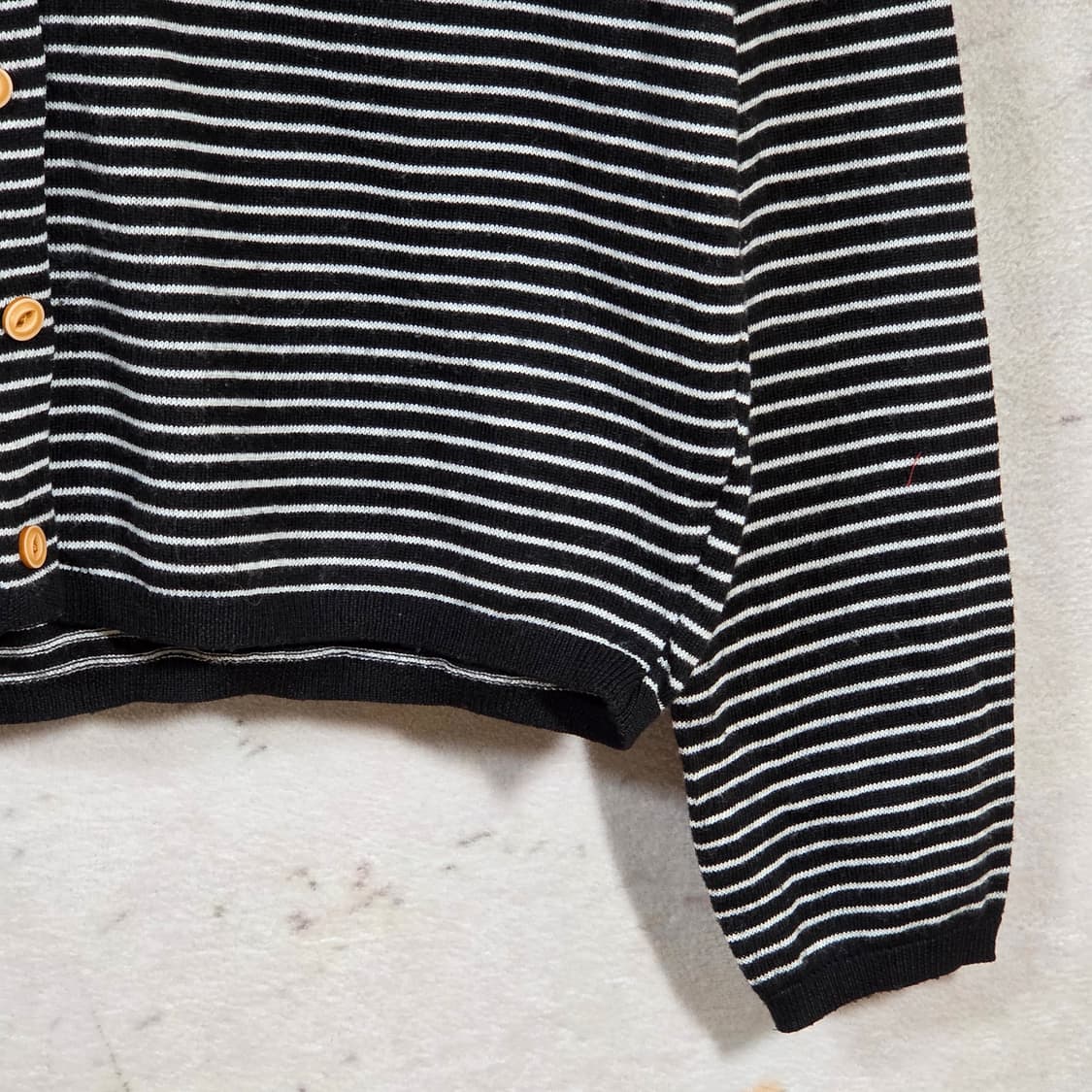 블랙 단가라 스트라이프 슬림핏 가디건 상품이미지3