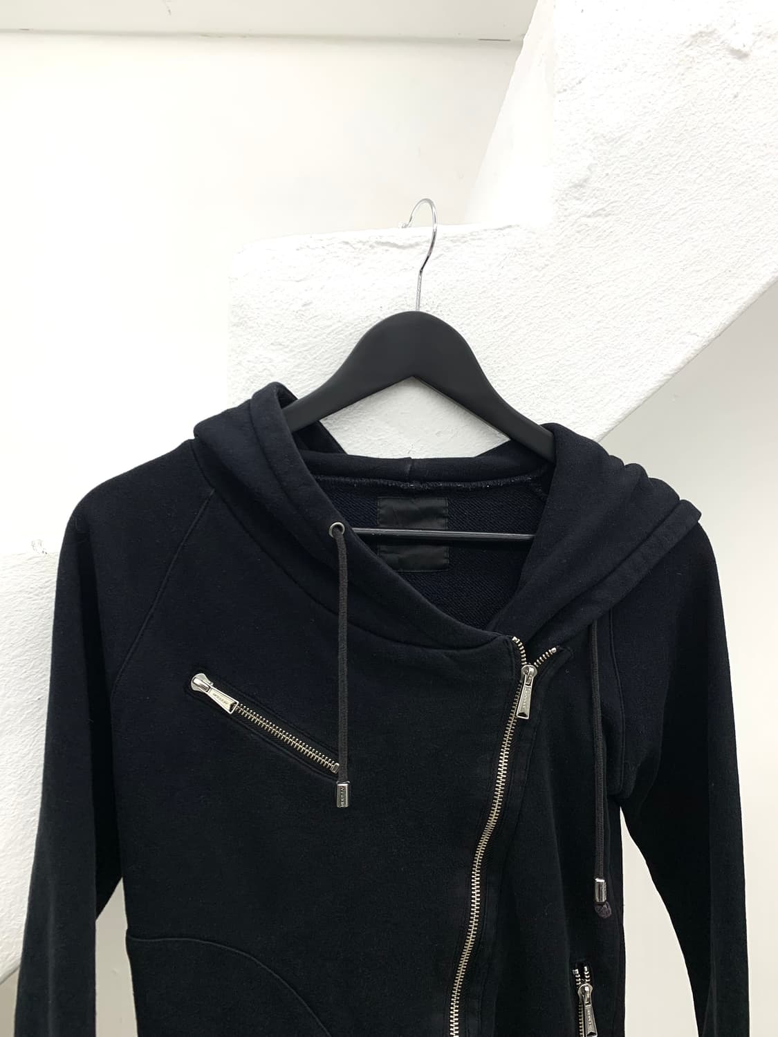 Moussy asymmetrical rider hood jacket 상품이미지5