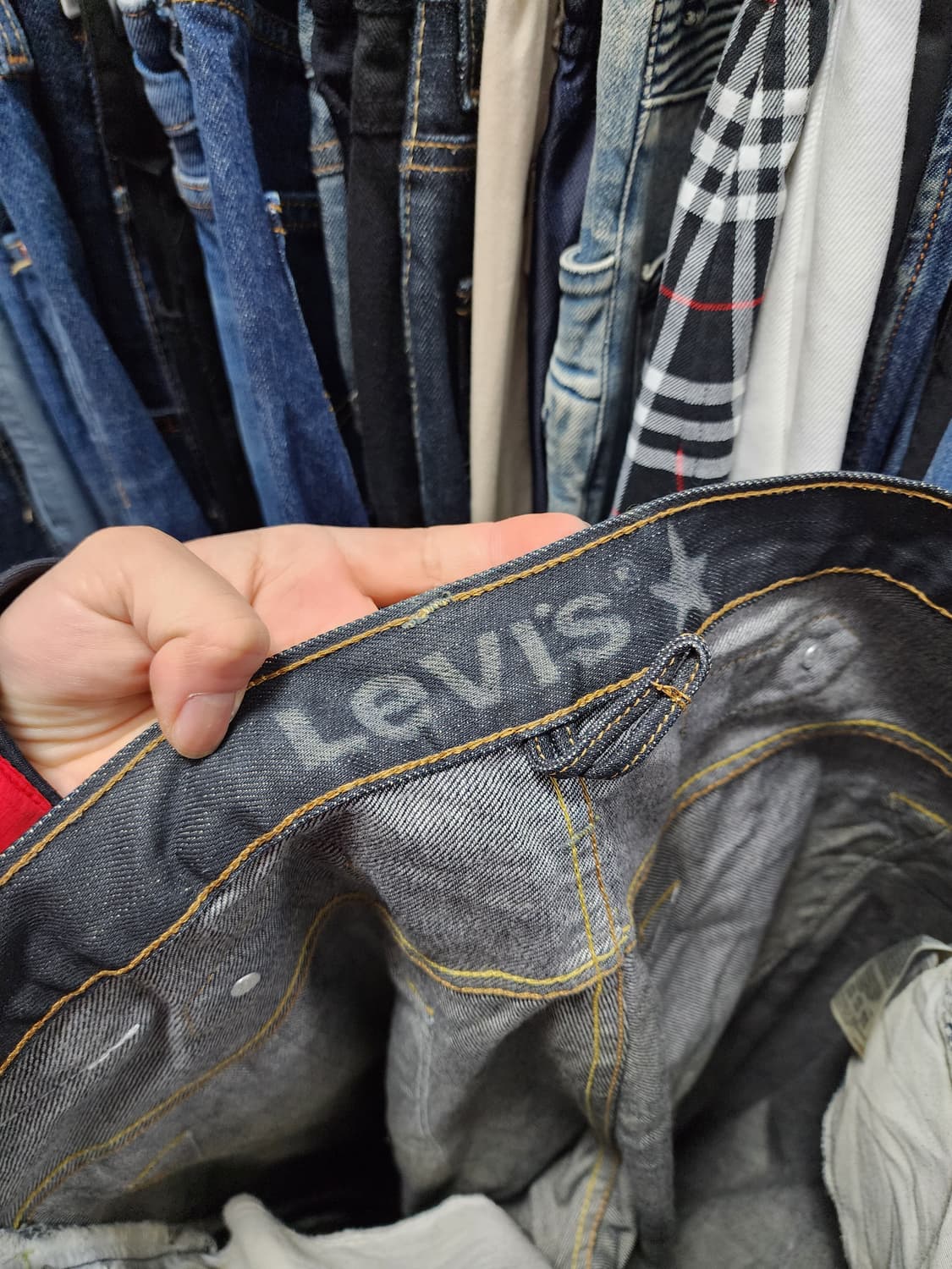 리바이스 빈티지 신치백 가죽배색 청바지 (벨기에 MADE) 상품이미지7