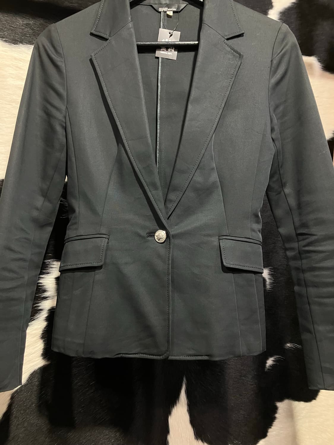 Clear impression 블랙 슬림핏 자켓 상품이미지3