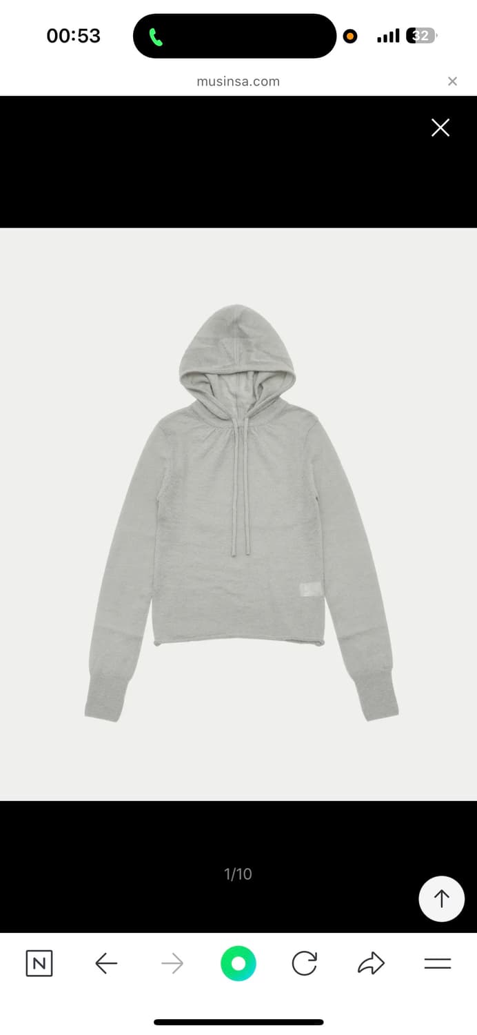 아모멘토 시어 후디드 니트 상품이미지1