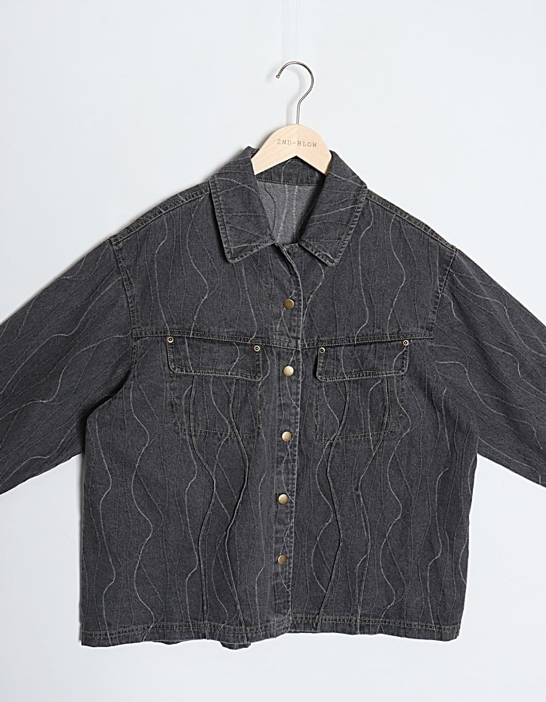 Non WaveLine Denim Shirt Jacket 상품이미지2