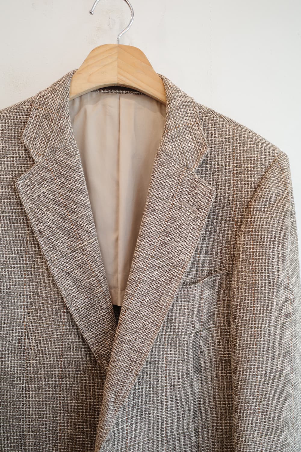 90s Burberry 버버리 올드모델 울&리넨 자켓  상품이미지2