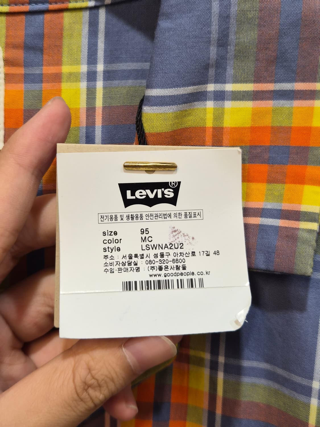 [95] 리바이스 Levi's 마드라스 체크 셋업 4.9 상품이미지5
