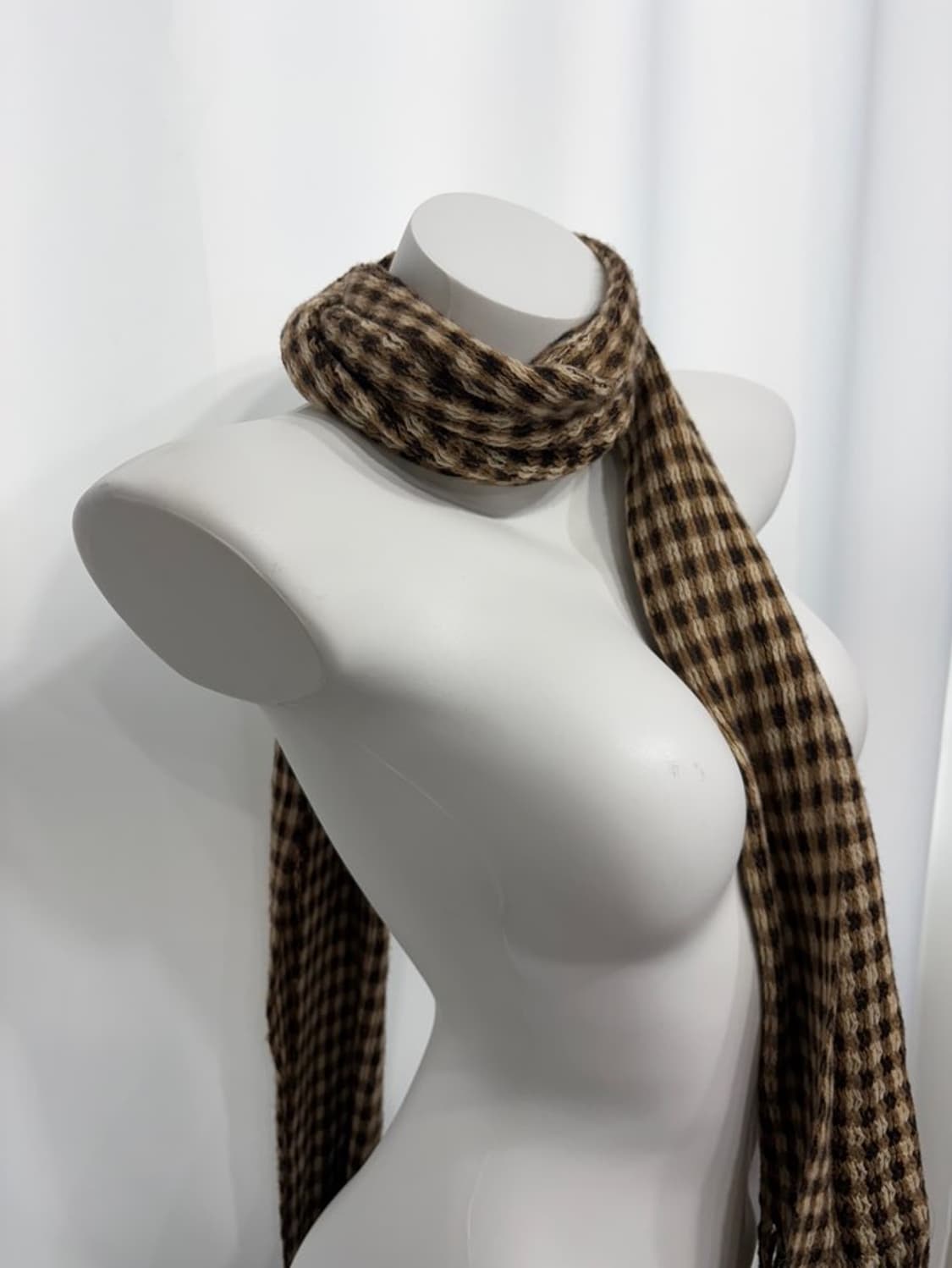 🎸브라운 체크 머플러🎸 상품이미지5