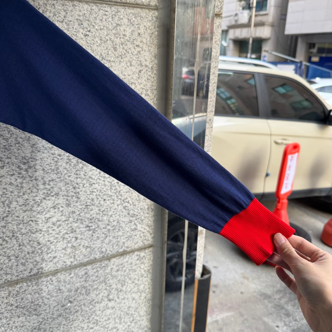 디젤 로고 블럭 얀 가디건 상품이미지6