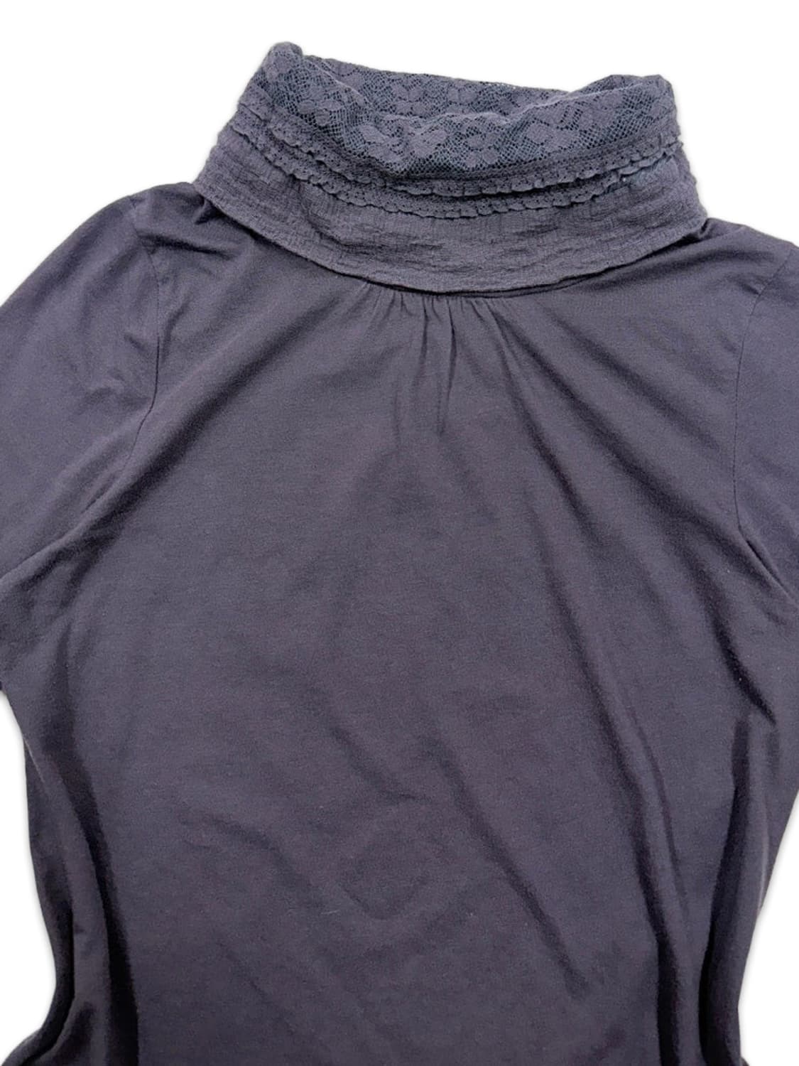 빈티지 퍼플 레이스 레이어드 긴팔티 상품이미지3