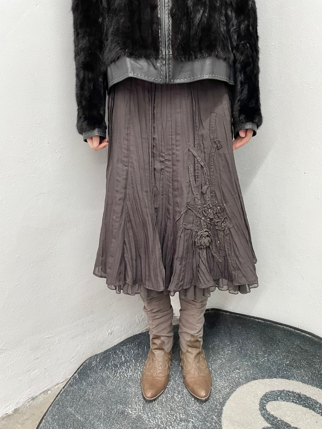 페어리 플리츠 디테일 스커트 상품이미지1