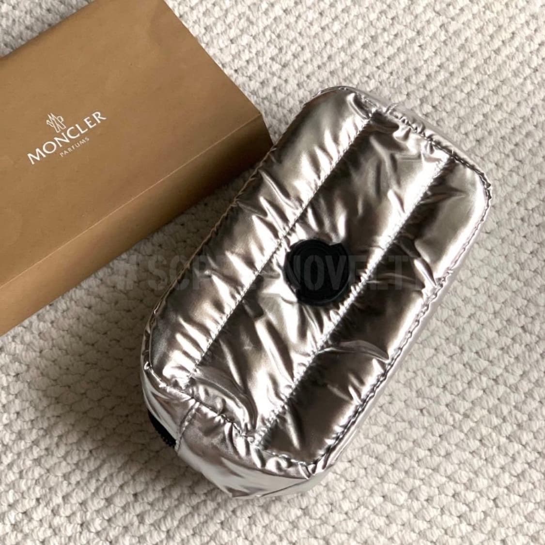 몽클레어 패딩파우치 골프파우치 퀄팅파우치 실버 상품이미지4