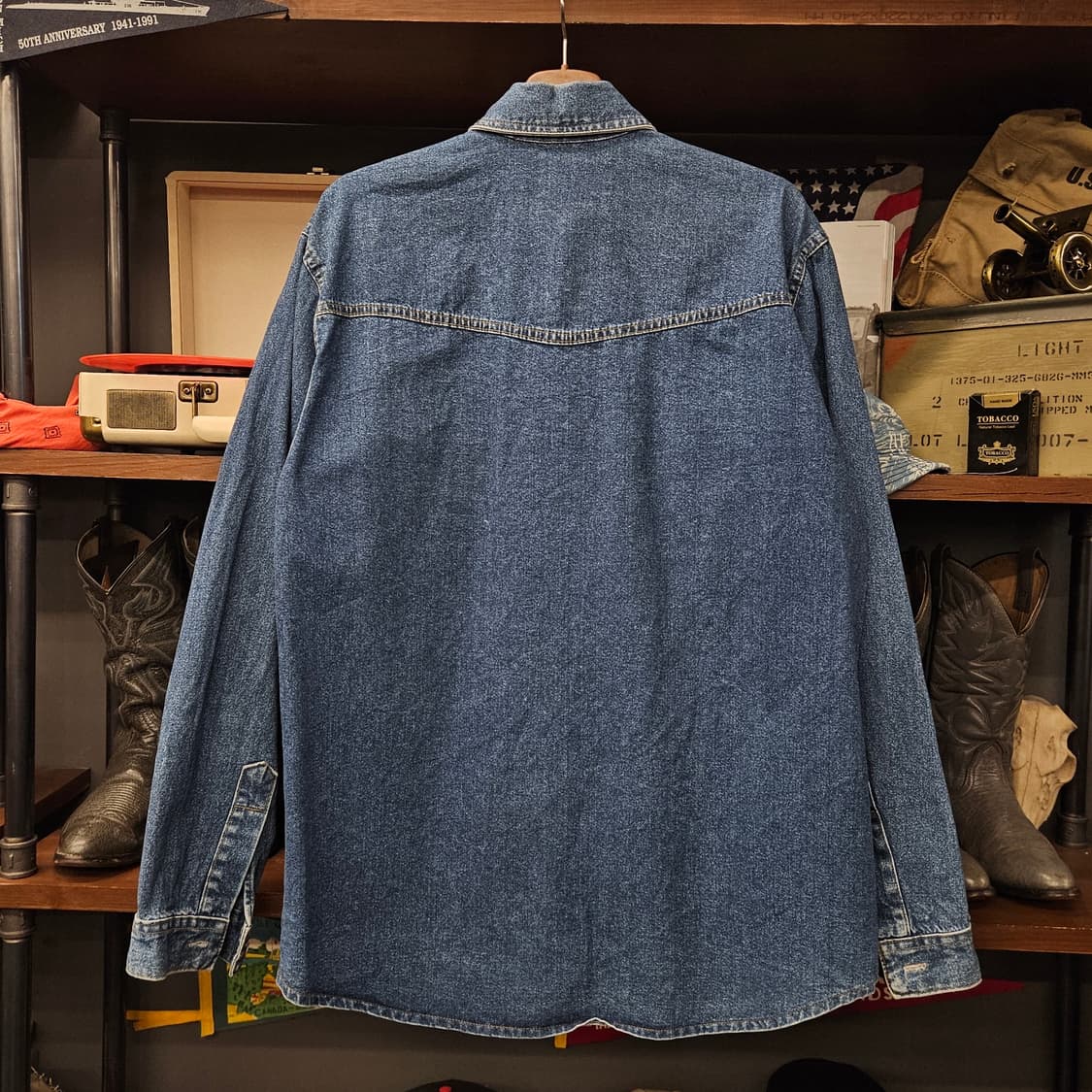 90s 리바이스 레드탭 헤비게이지 웨스턴 데님 셔츠 메탈버튼 N1135 상품이미지2