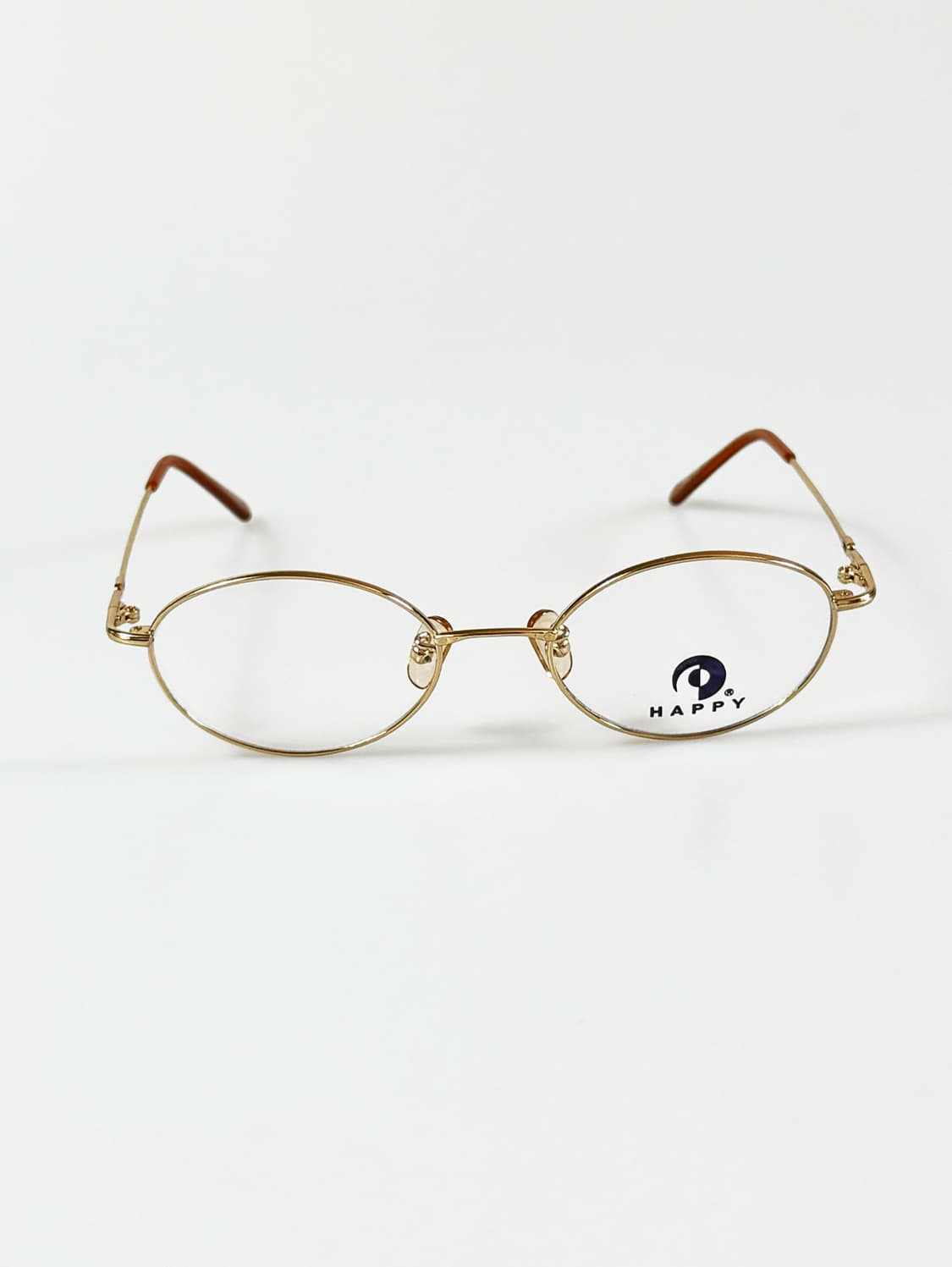 90s HAPPY 골드 메탈 슬림 라운드 빈티지 안경 상품이미지2