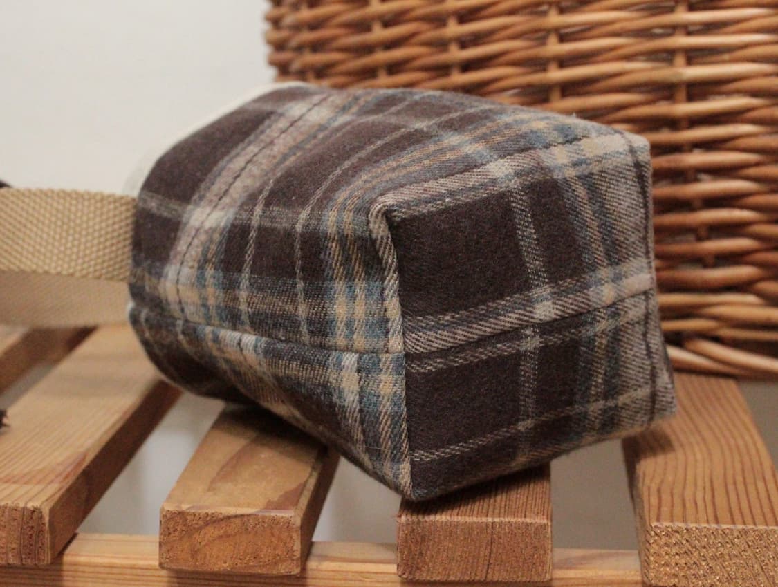 핸드메이드 체크 스트링 파우치 상품이미지5