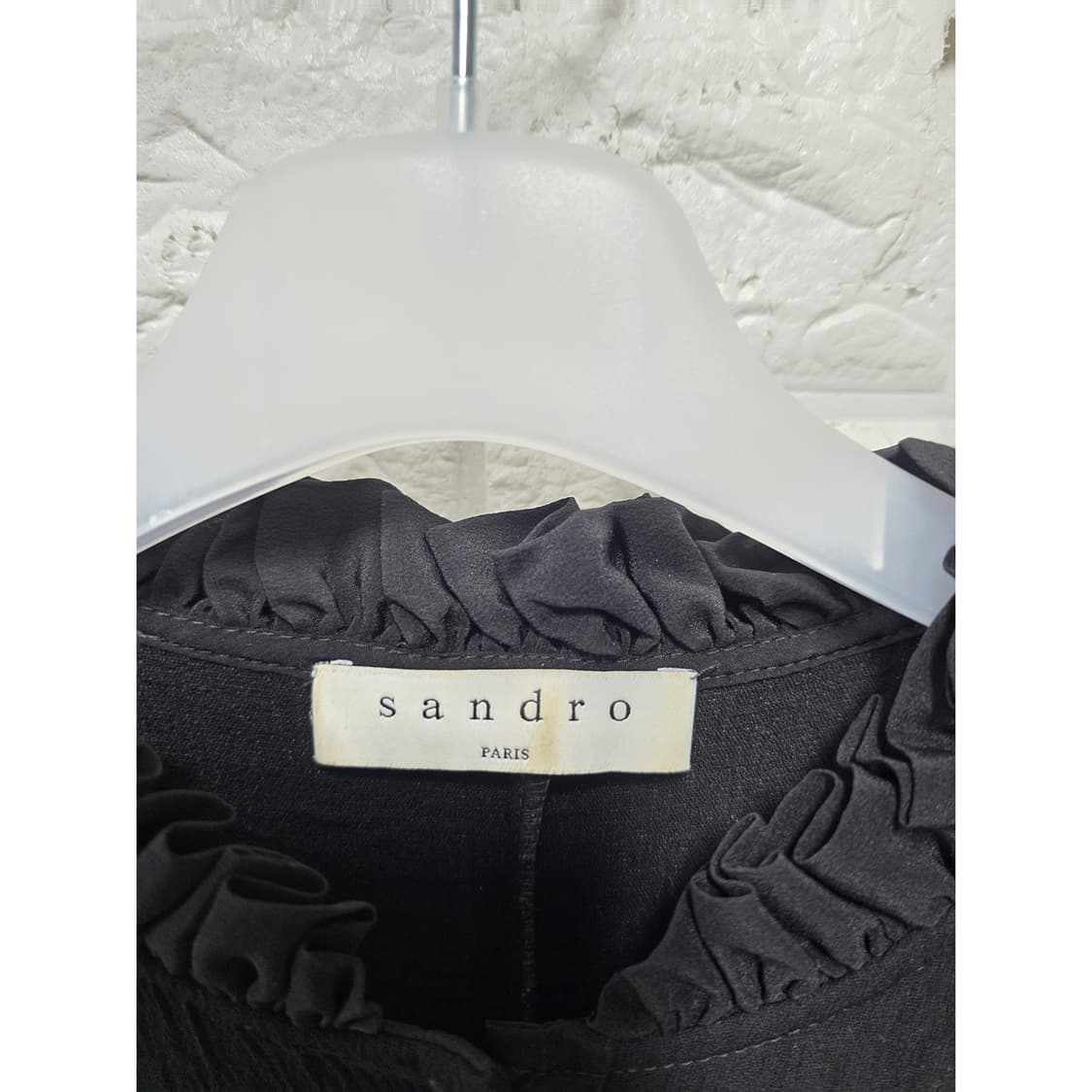 산드로 SANDRO 블랙 프릴 원피스 S 상품이미지2