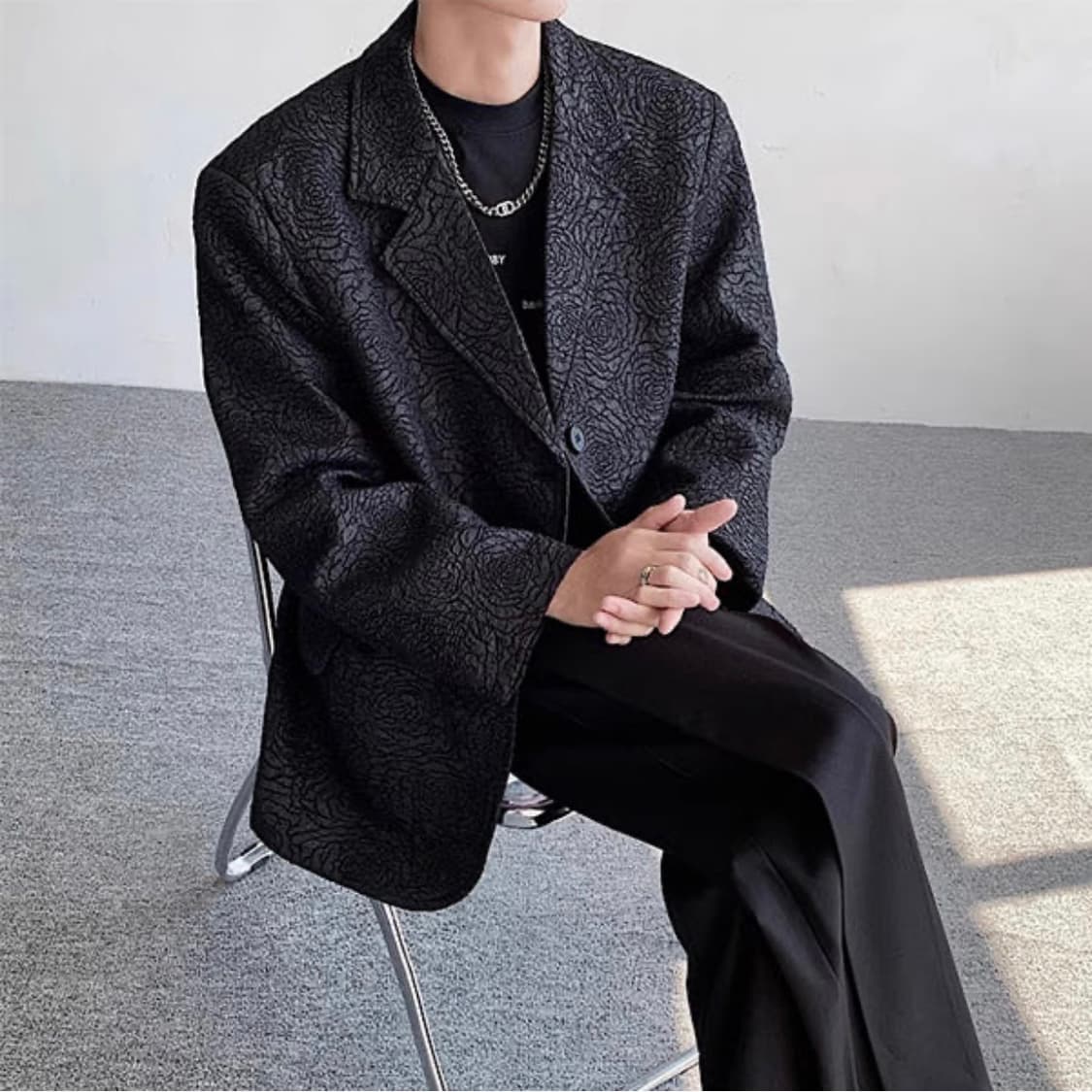 남자 엠보 플라워 블레이저 새상품 상품이미지3