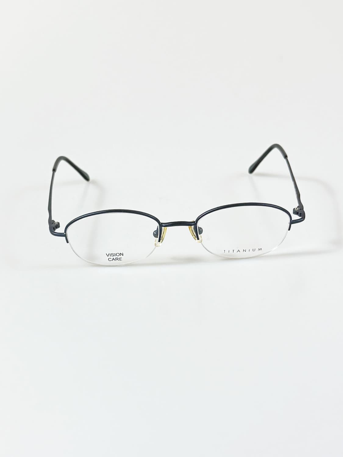 다크 네이비 반무테 스퀘어 프레임 빈티지 안경 상품이미지2