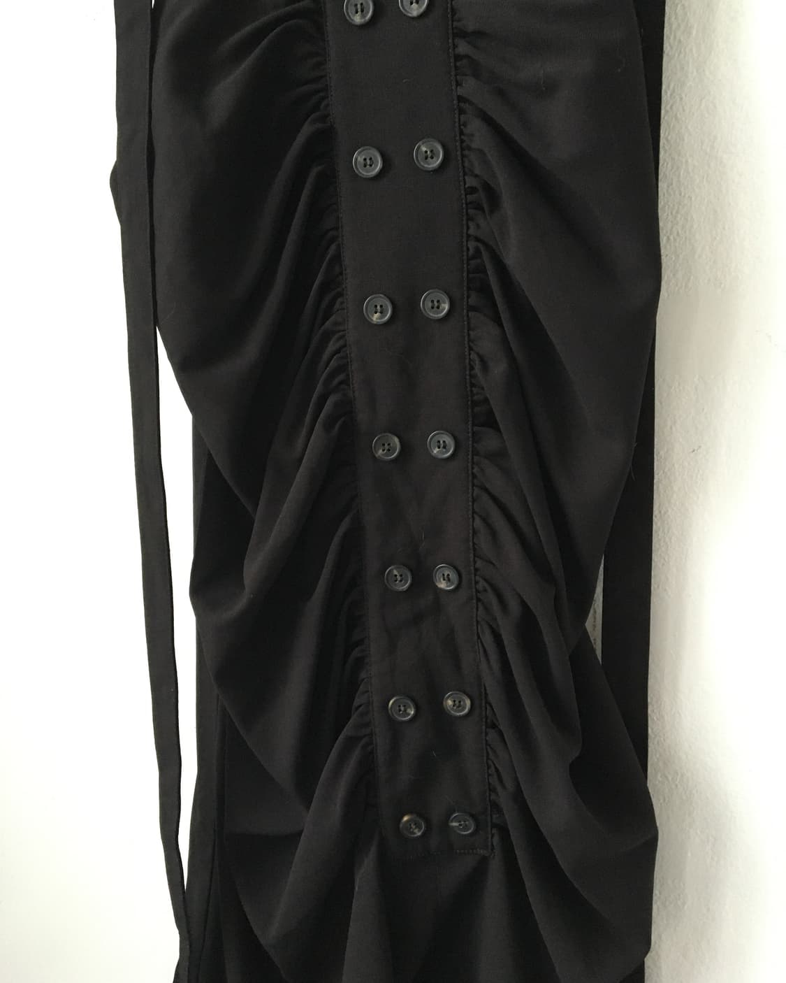 Double button shirring tied sleeveless j 상품이미지3