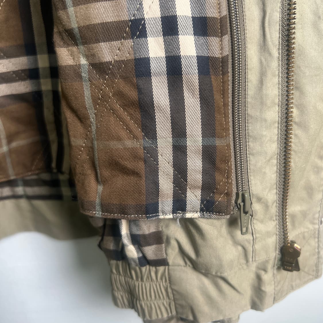 버버리 베이지 해링턴 블루종 자켓 M 상품이미지9
