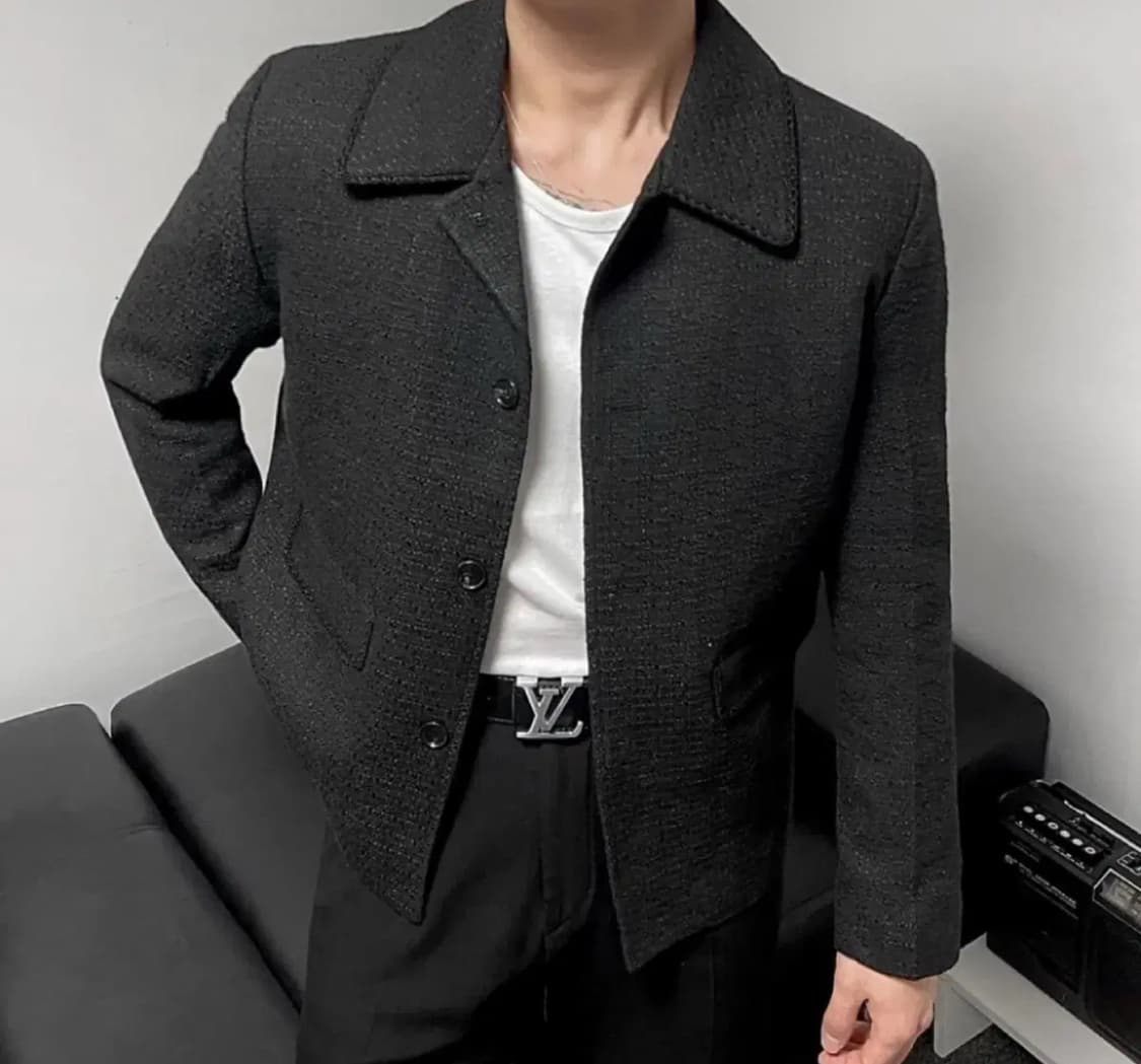 척도 트위드 크롭 자켓 상품이미지1