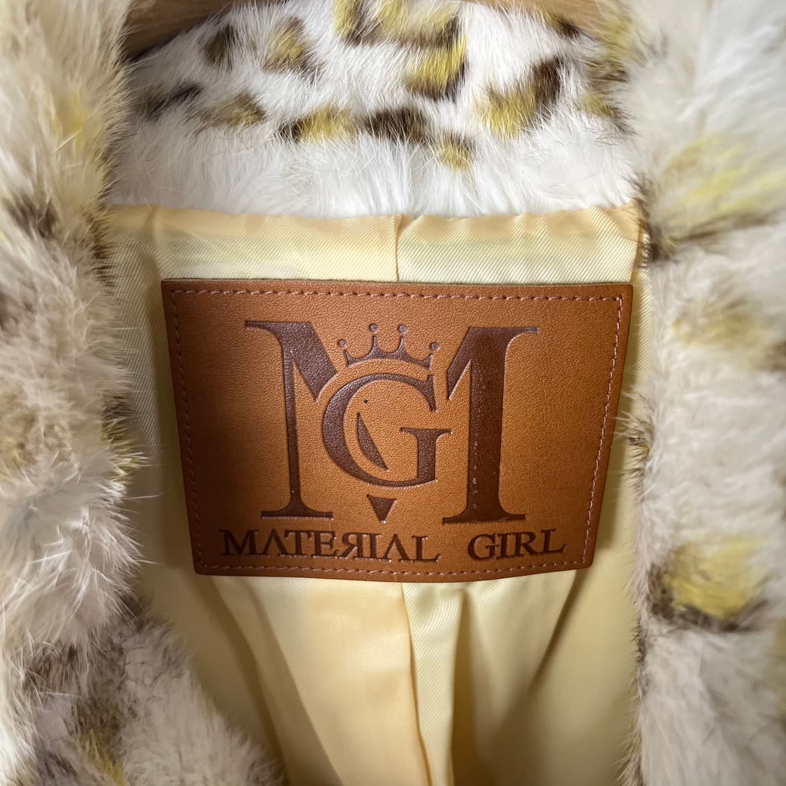 [Material Girl] 레오파드 래빗 퍼 퍼자켓 상품이미지4