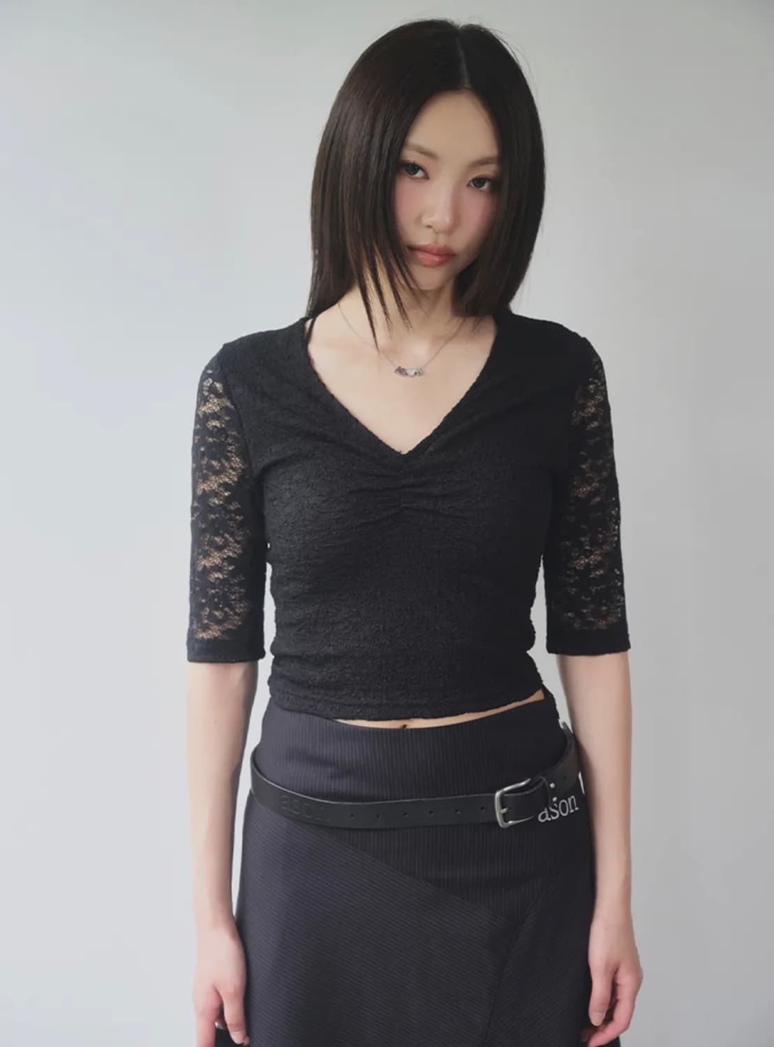 애즈온 YAN FLOWER LACE TEE 상품이미지1