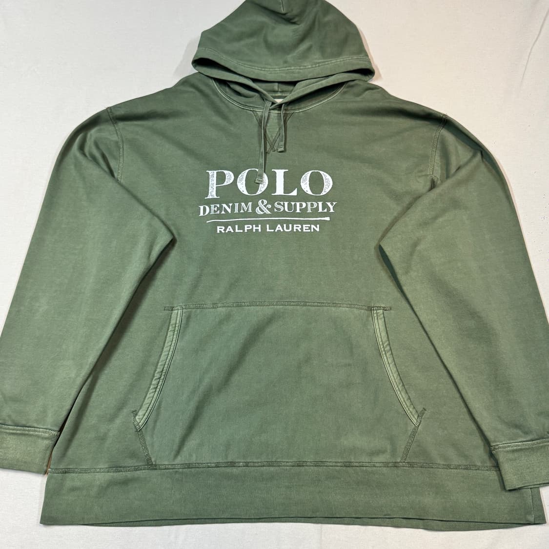 4XL) 폴로 데님앤서플라이 후드티 올리브 빅사이즈 상품이미지2