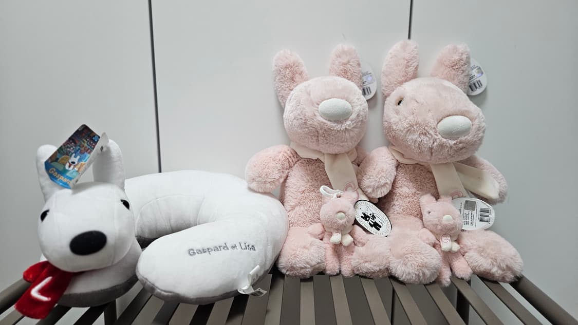 가스파드앤리사 인형 & 목베개 5개 일괄세트(새상품) 상품이미지1