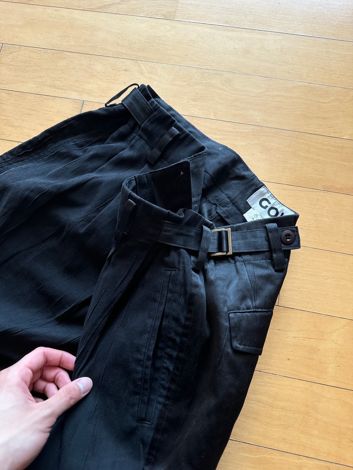 Goi own 투톤팬츠 블랙 상품이미지3