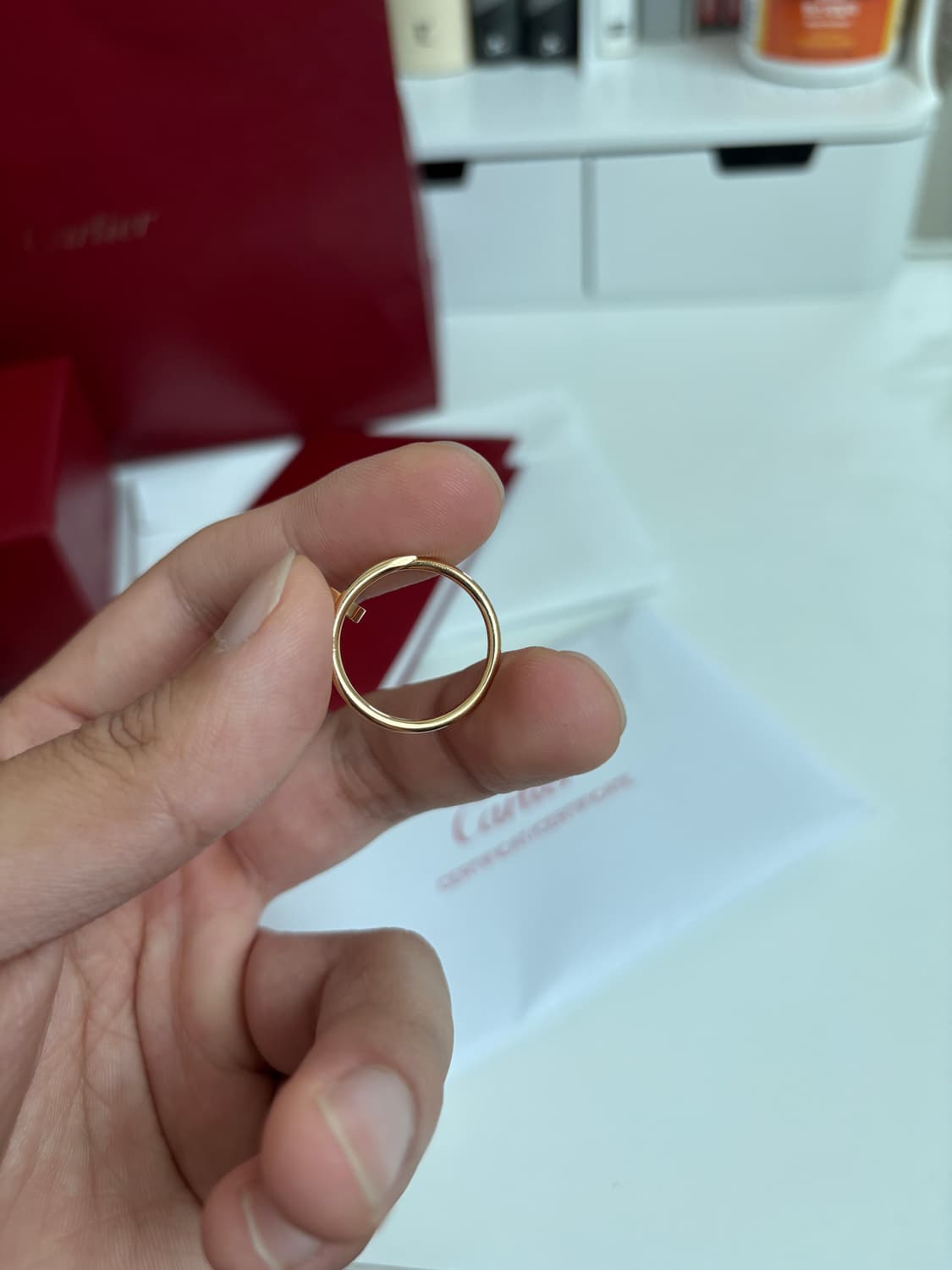 까르띠에 저스트앵끌루 반지 새상품급 풀구성 판매 상품이미지6