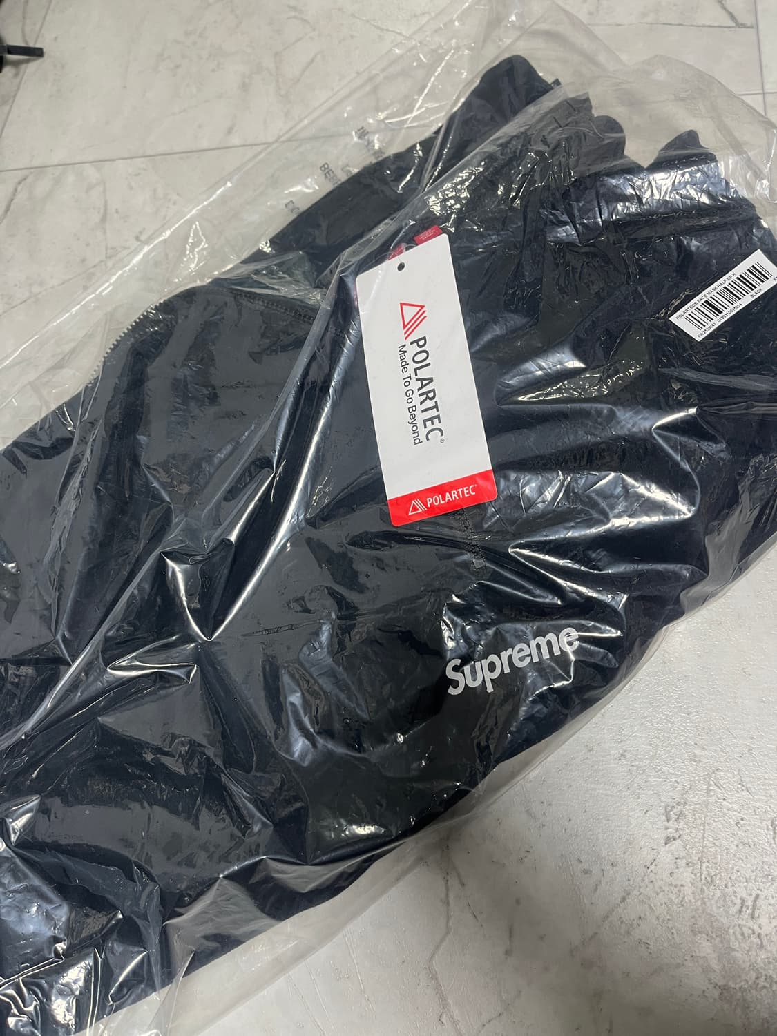 슈프림 폴라텍 페이스 마스크 하프 집 후드 스웨트셔츠 블랙 상품이미지2