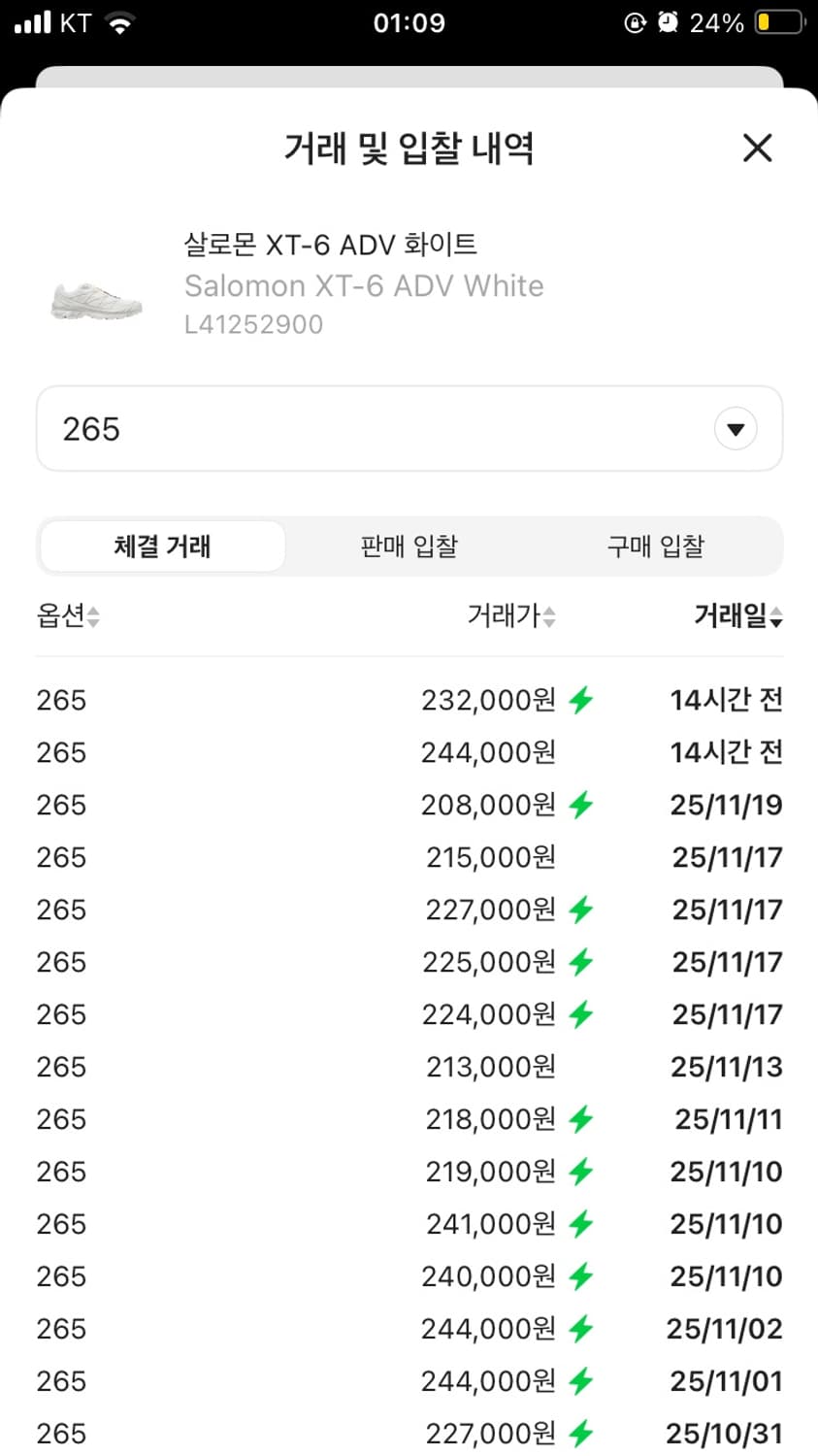 살로몬 xt6 화이트 265 상품이미지4