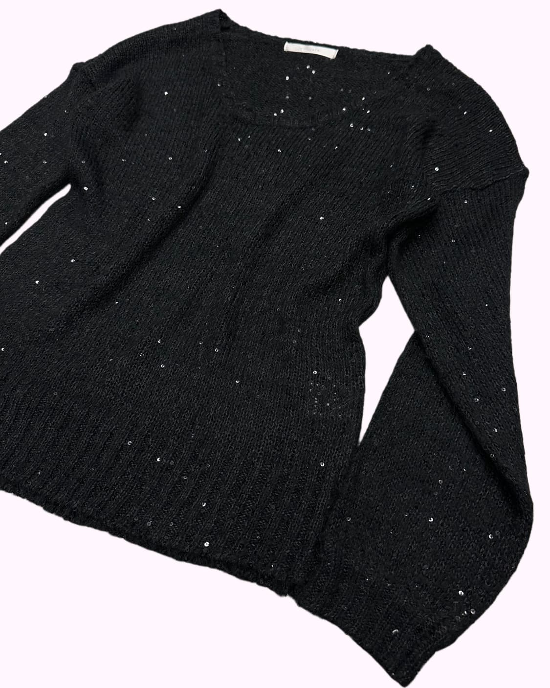 spangle detail black knit 상품이미지2