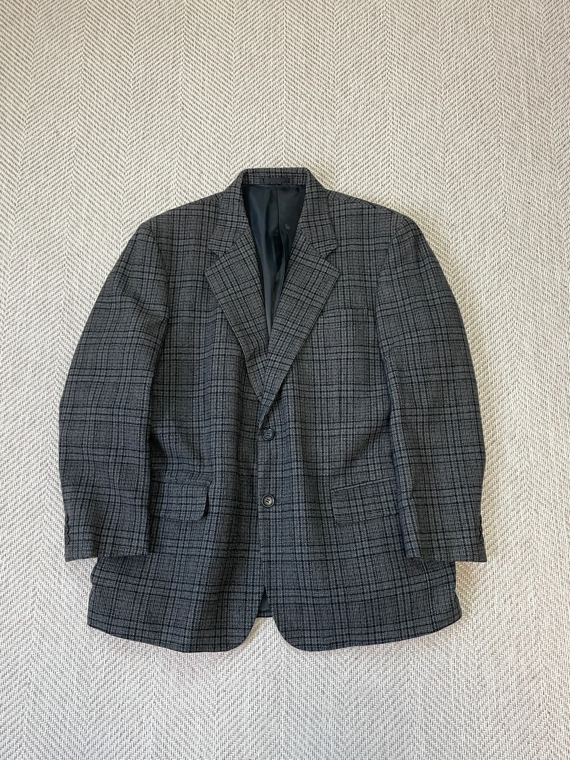 안토니오 푸스코 테일러드 캐시미어 체크 블레이저  상품이미지1