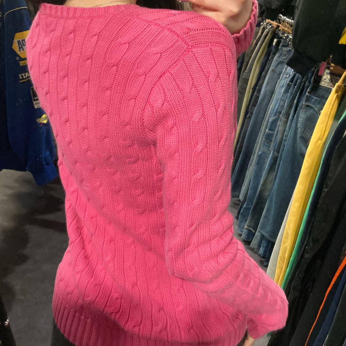 [IM] 폴로 랄프로렌 스포츠 케이블 브이넥 니트 핑크 상품이미지6