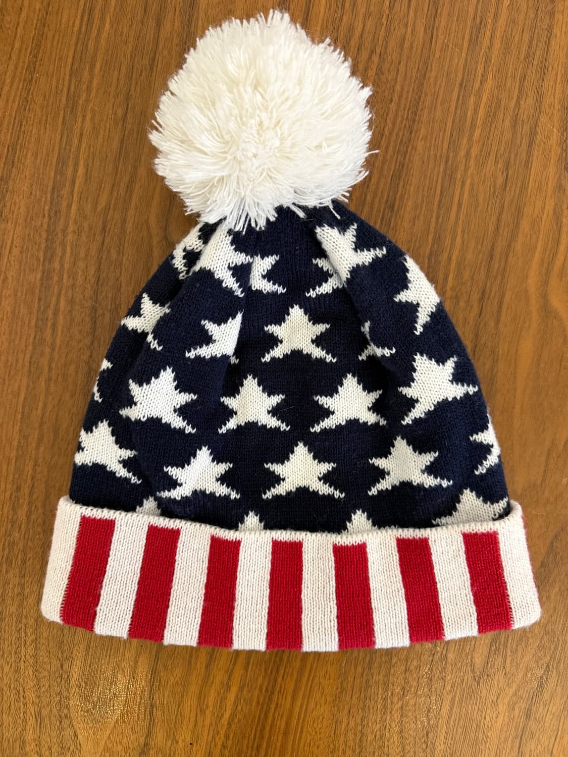 빈티지 성조기 폼폼 비니 상품이미지1