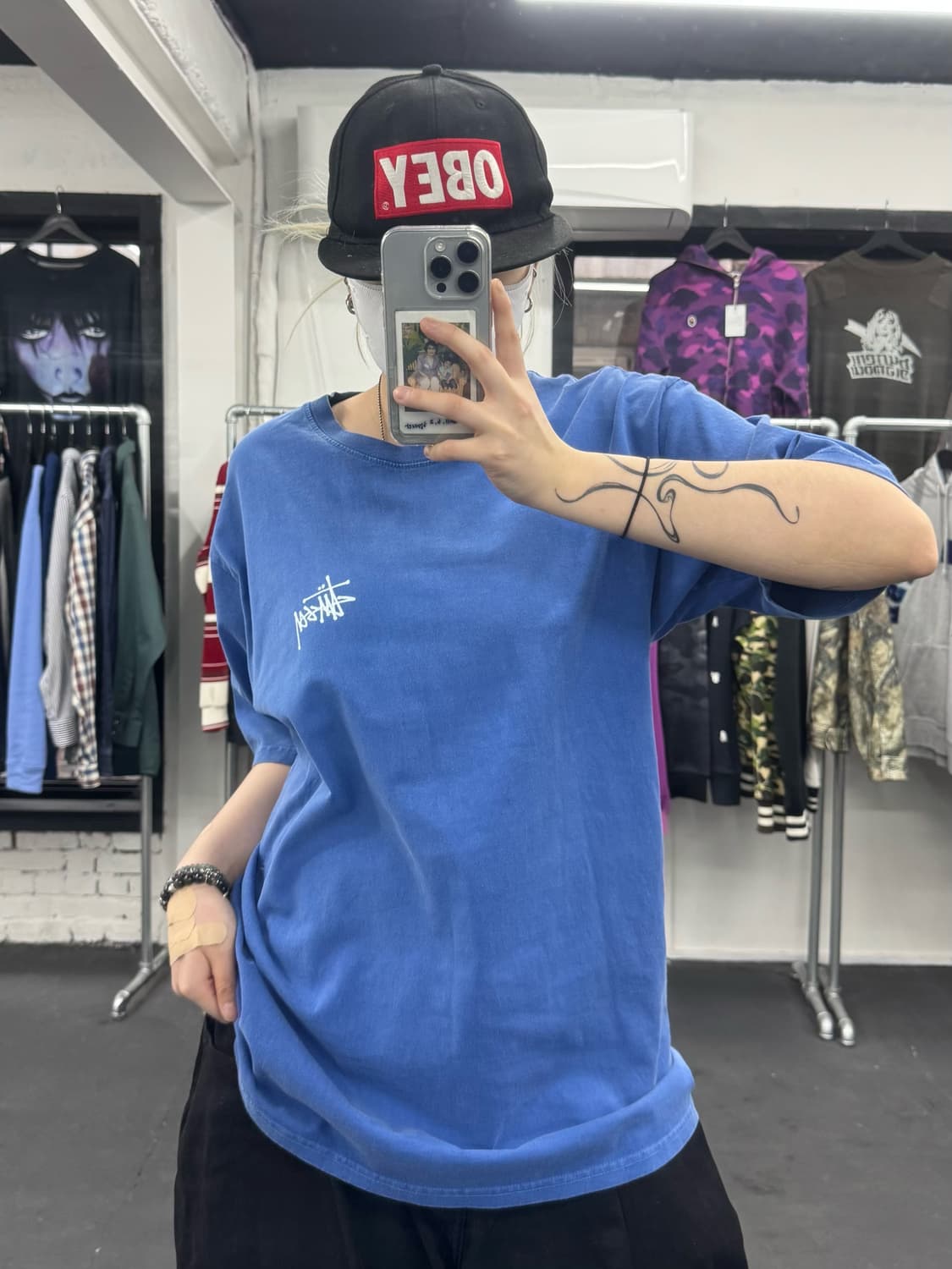 스투시 피그먼트 스탁로고 티셔츠 상품이미지2