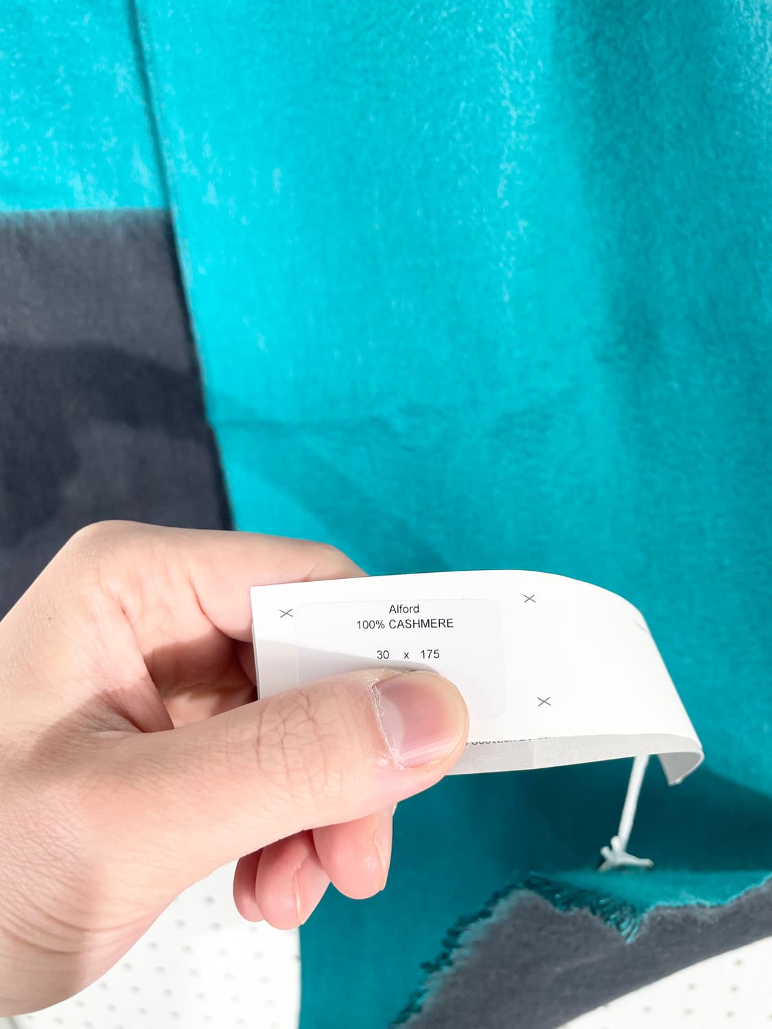 (정품/새상품) 베그앤코 공용 캐시미어100 내츄럴 머플러 청녹색 상품이미지4