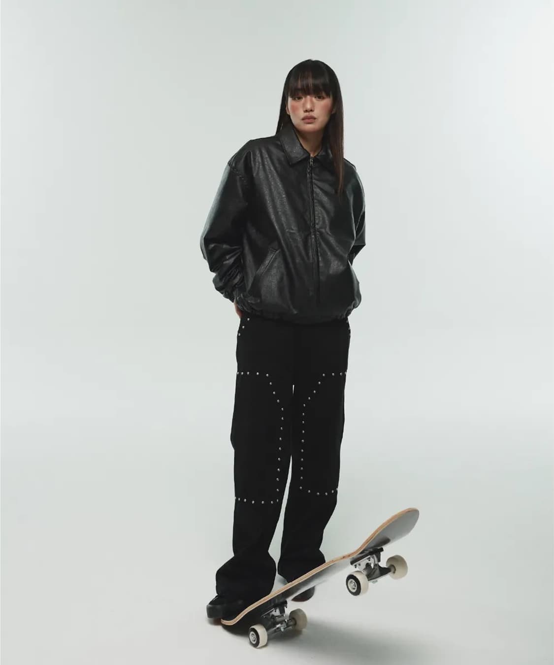 ITZAVIBE 잇자바이브 비건 레더 자켓 상품이미지3