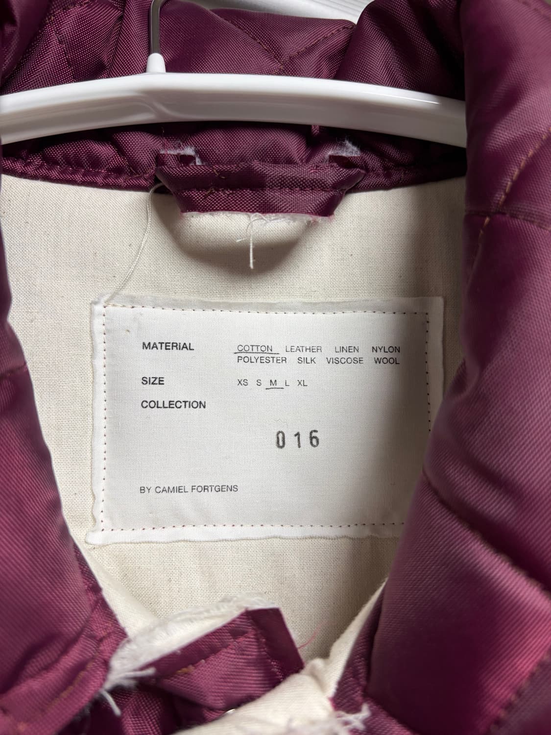 카미엘 포트젠스 패디드 코치 자켓 - 버건디 M사이즈 상품이미지5
