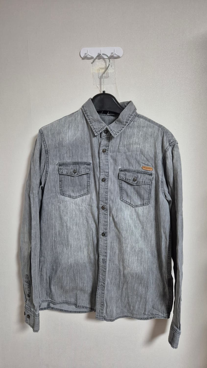 에비수 그레이 셔츠 남방 흑청 상품이미지1