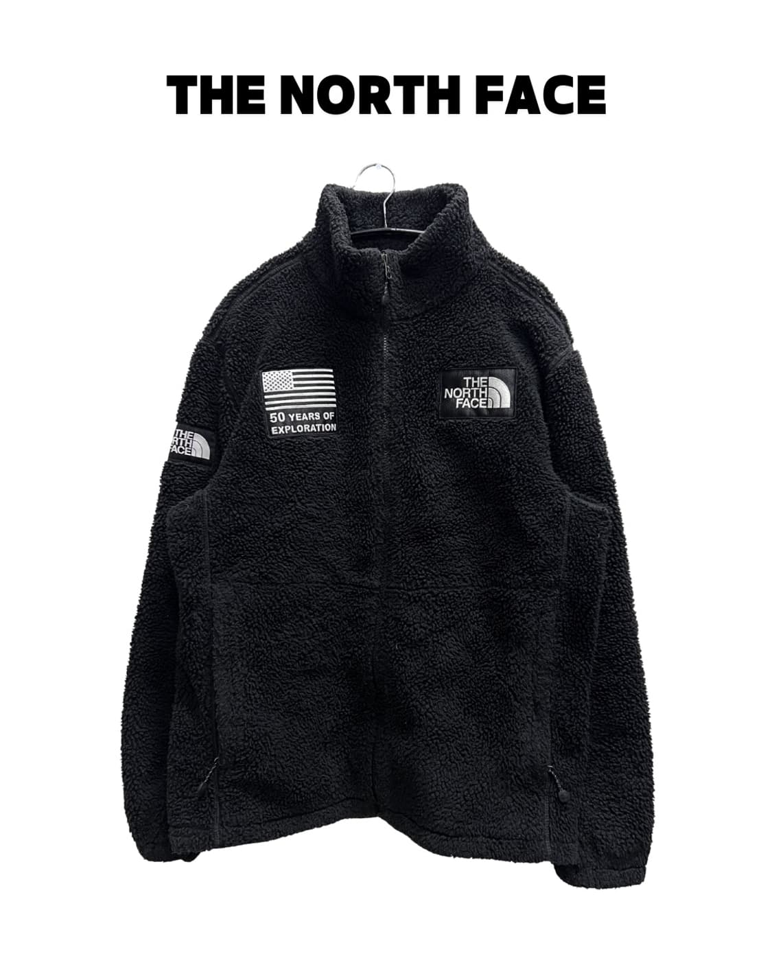 노스페이스 50주년 셰르파 뽀글이 플리스 자켓 블랙 상품이미지1