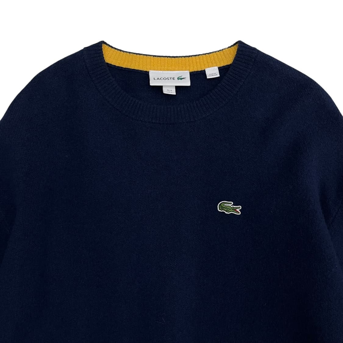 라코스테 화이트배색 네이비 니트 L 상품이미지4