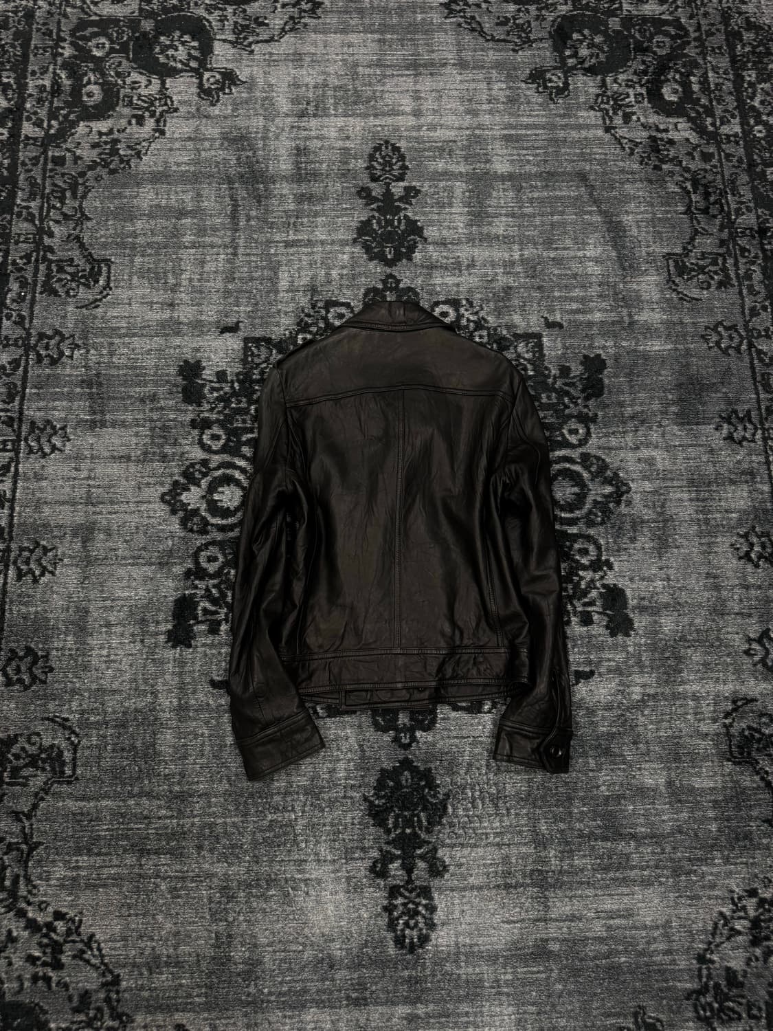 Roen 00s archive double leather jacket 상품이미지7