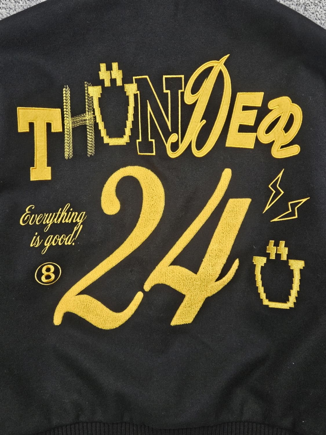 에이티즈 2024팝업 썬더 배색 바시티 자켓 (상세설명참조)/ 10089 상품이미지10