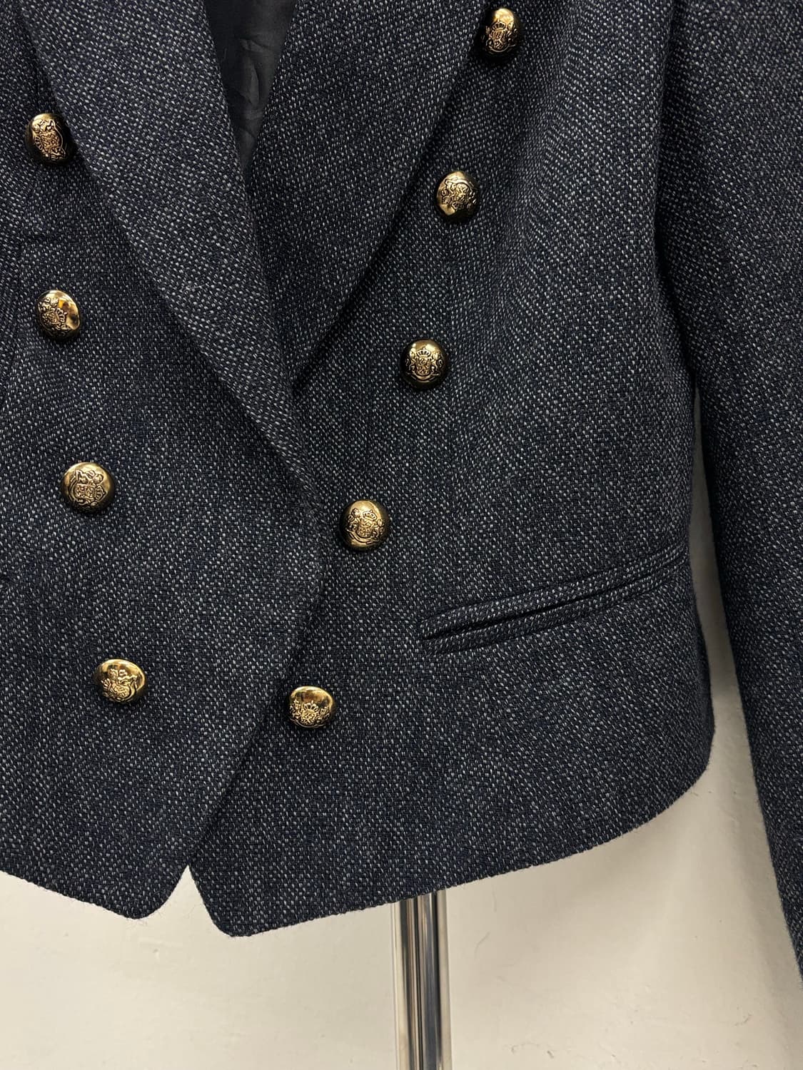 빈티지 네이비 블레이저 울 자켓 상품이미지8