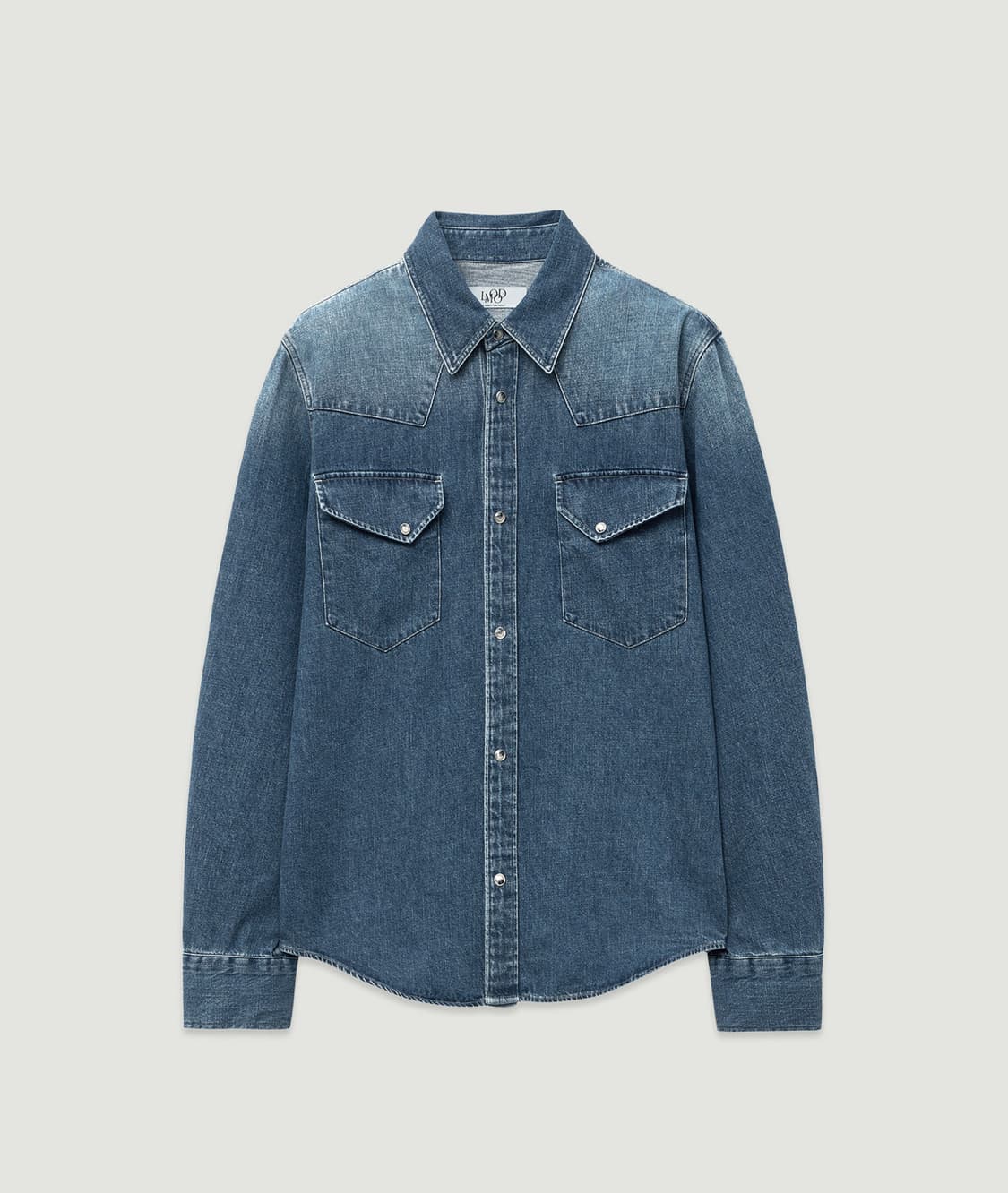 엘무드 배드가이 데님 웨스턴 셔츠 워시드 블루 44 상품이미지2