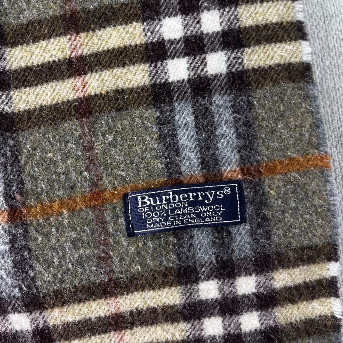 버버리 노바체크 램스울 그린 머플러  상품이미지3