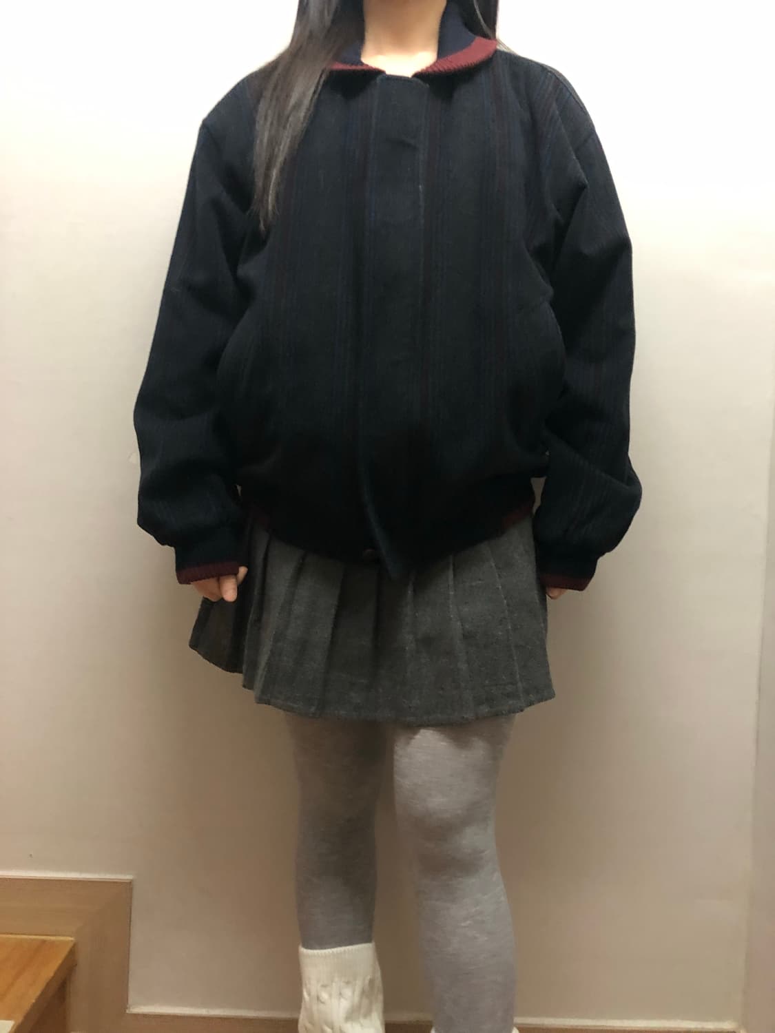 빈티지 블랙 스트라이프 코듀로이 자켓 상품이미지4