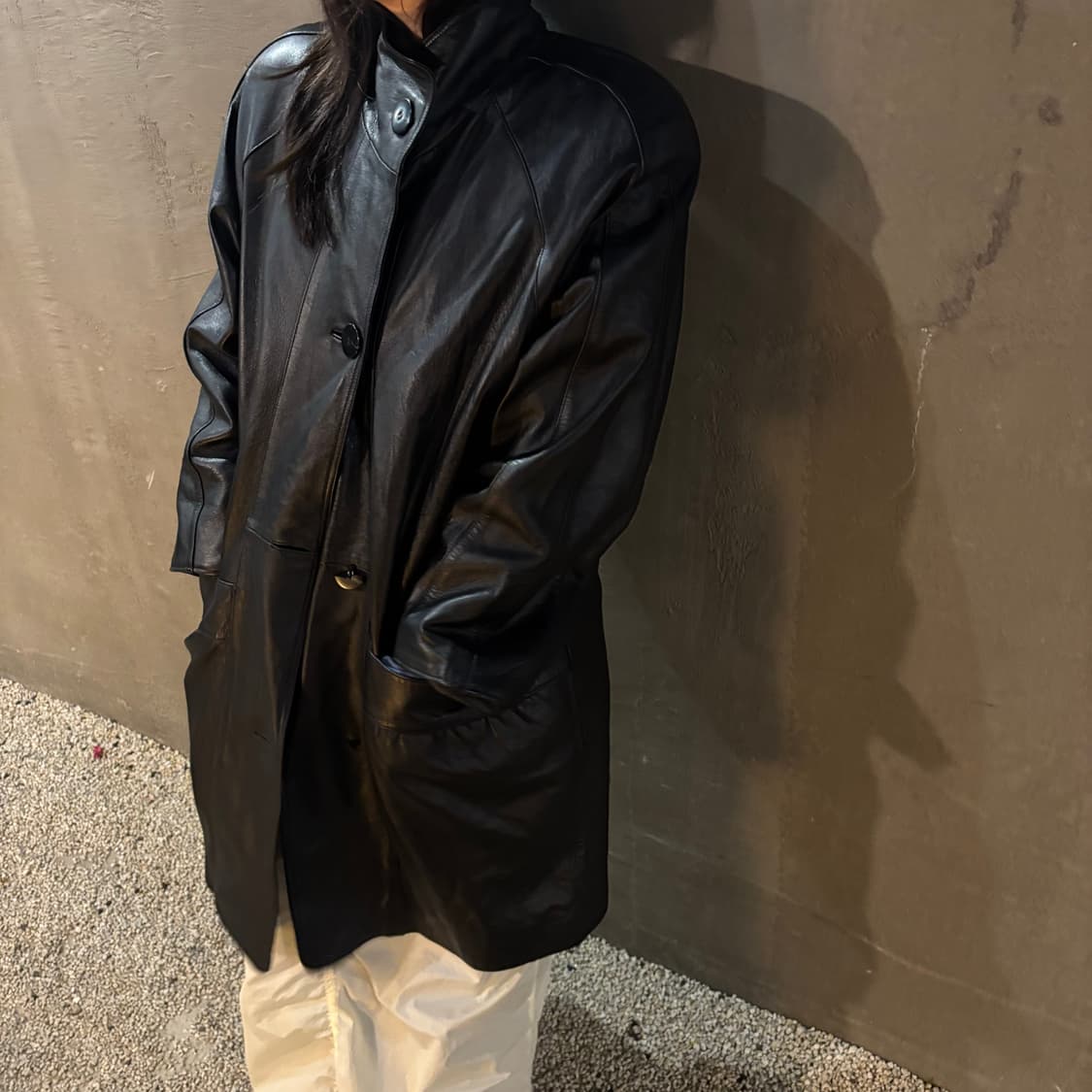 vtg lambskin wrap carcoat 상품이미지3